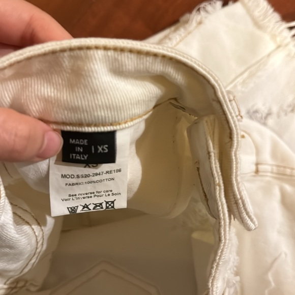 Retrofete Irene Patchwork Asymmetric White Denim Skirt - Picture 4 of 4